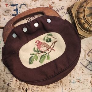 80s cottagcore Grannycore Vintage Needlepoint Bermuda Bag Nature Vibe Festival